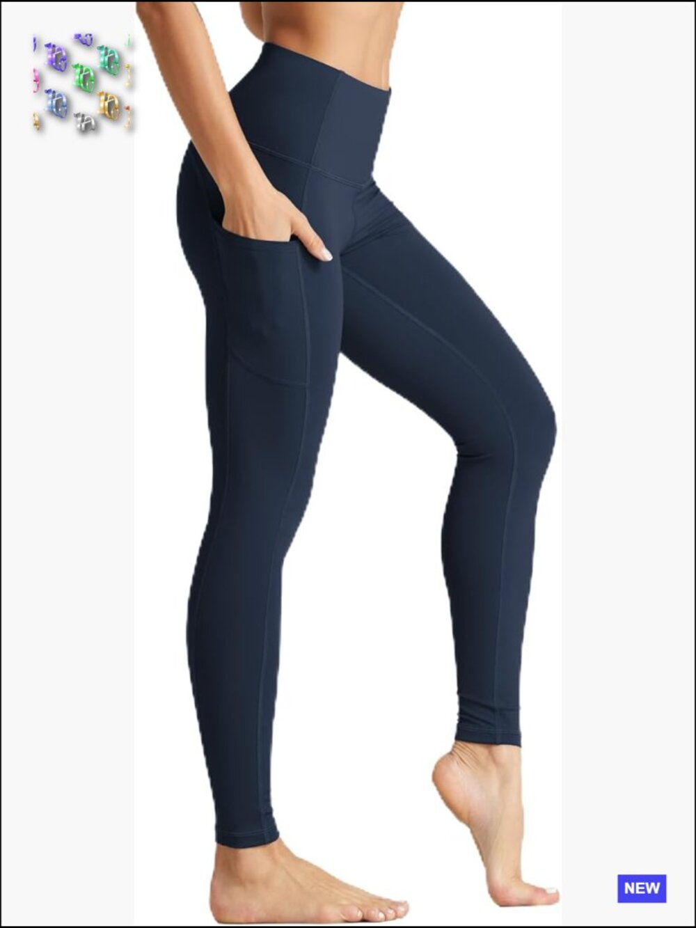 High Waisted Tummy Control Leggings With Deep Pockets Active Workout Yoga Pants